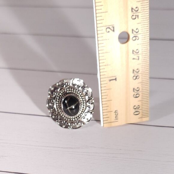 Black Star Diopside Statement Ring Size 8 - Picture 10 of 13